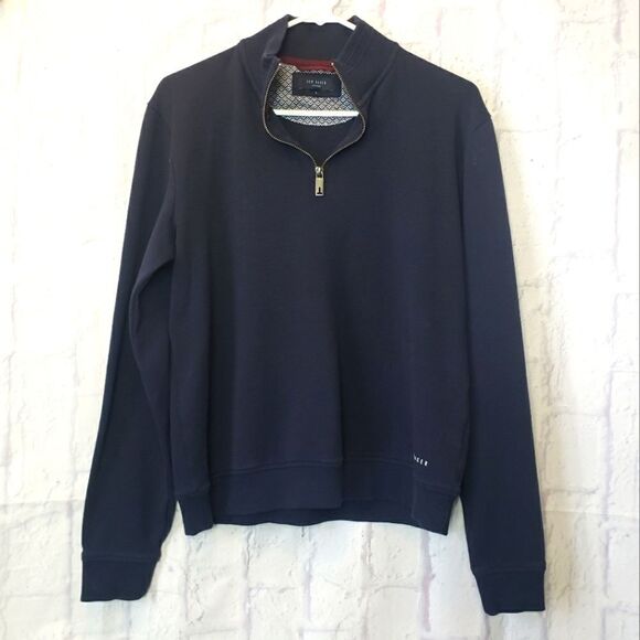 TED BAKER Men's Quarter-zip Sweatshirt Medium - Picture 1 of 8